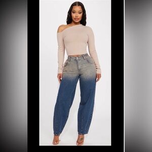 Fashion Nova Done and Dusted Ombre  Jeans Size 11